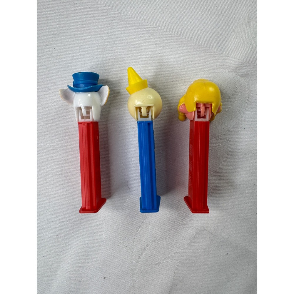 Vintage PEZ Dispenser Lot Jack In The Box Clown Blue Hat Girl Pigtails 3pc - Picture 4 of 7